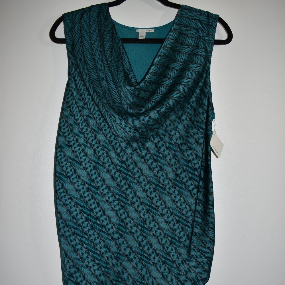 Halogen Women's New Turquoise Tank/ Blouse Large